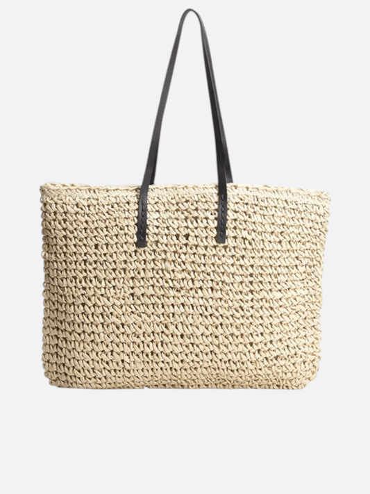 Large Straw Tote Beach Bag Summer Handbag