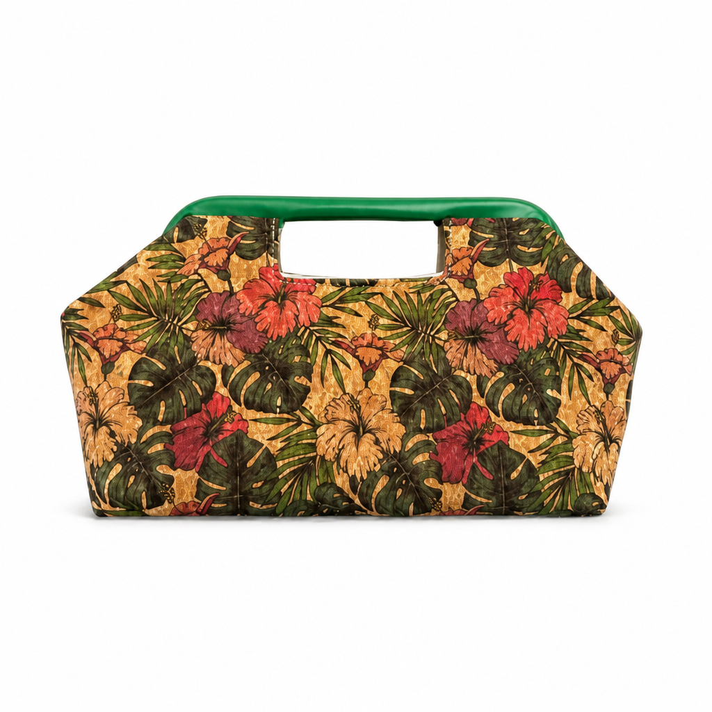Tropical Floral Print Vintage Handbag