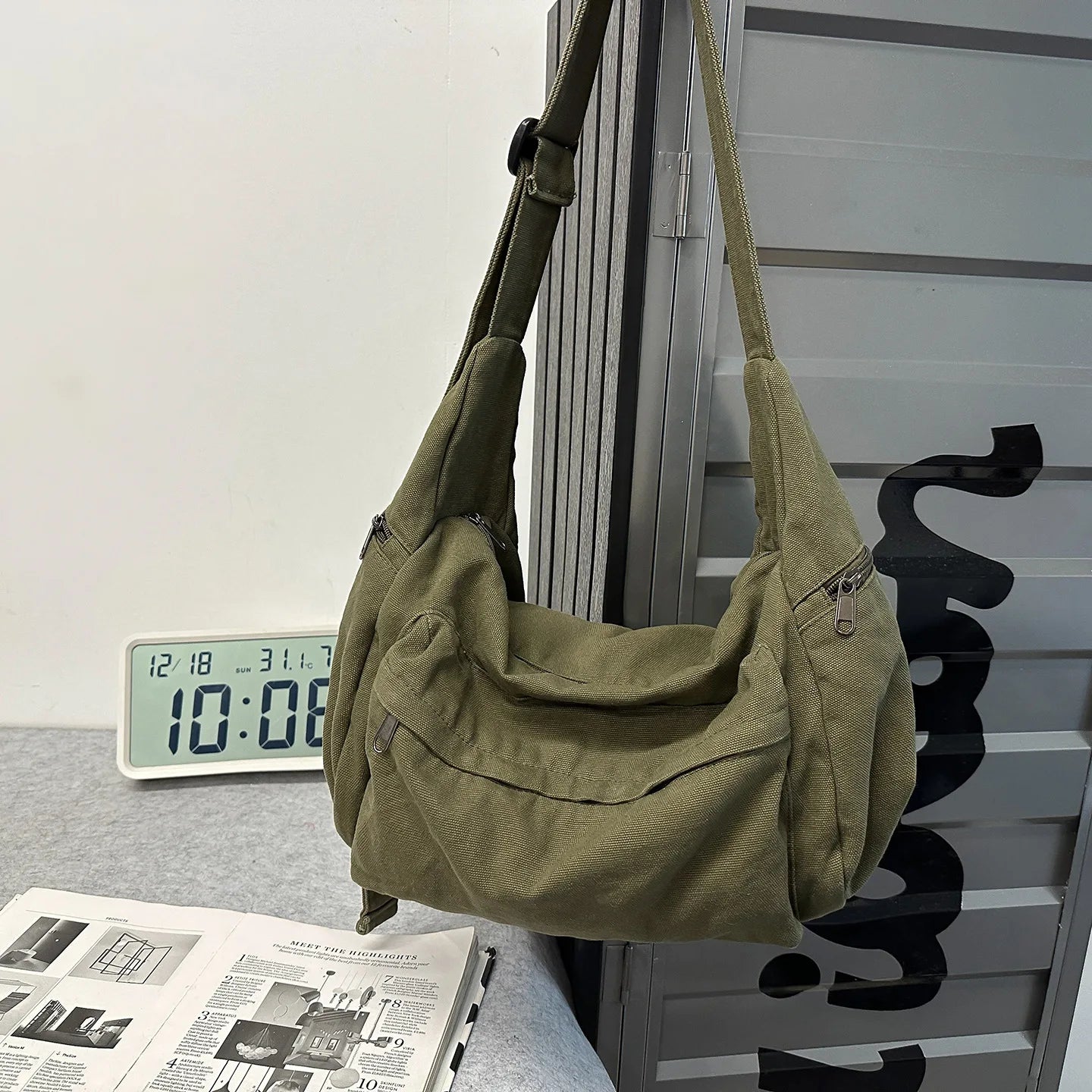 Women's Cotton Canvas Messenger Bag