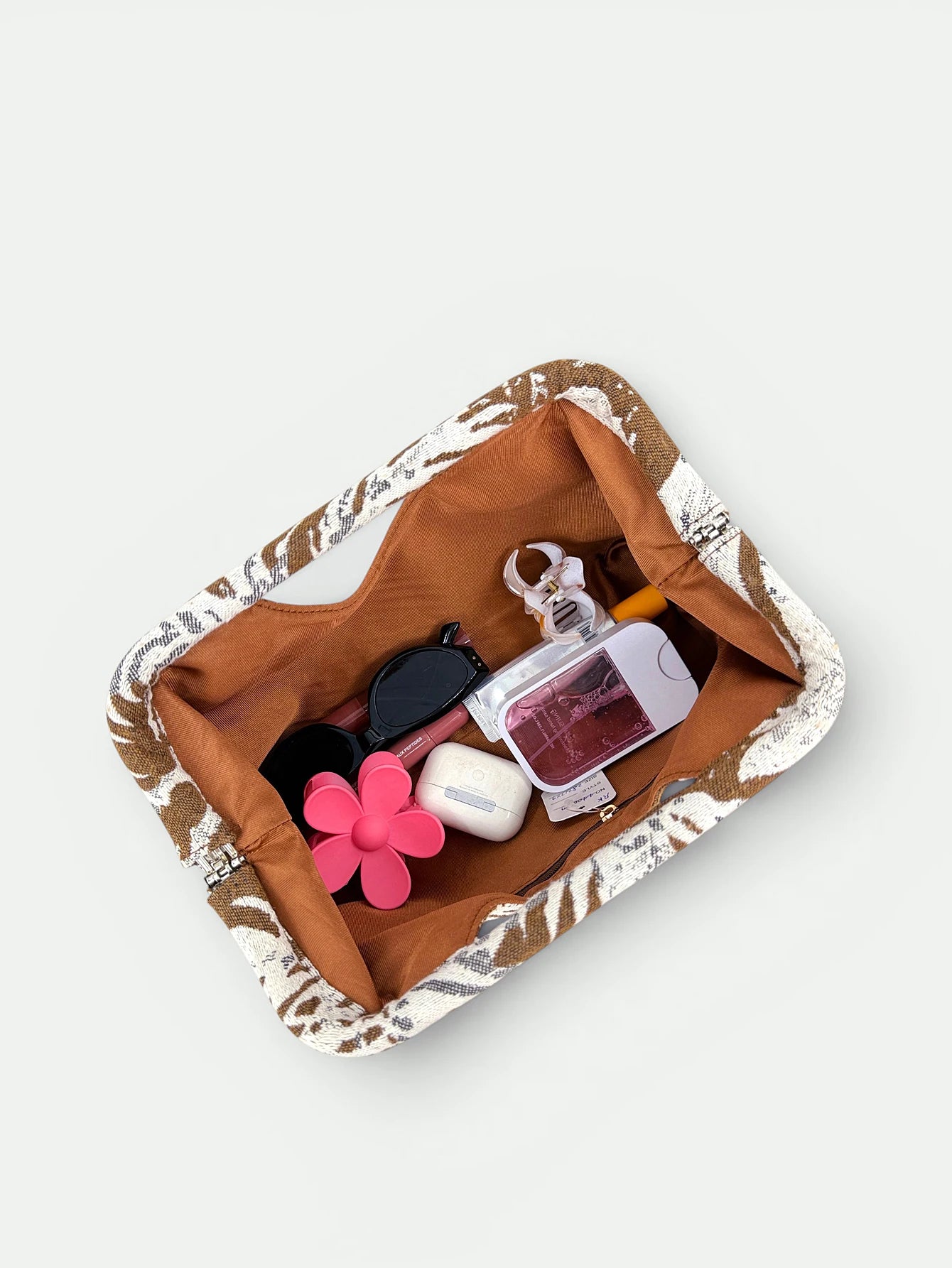Vintage Floral Leaf Clutch Bag