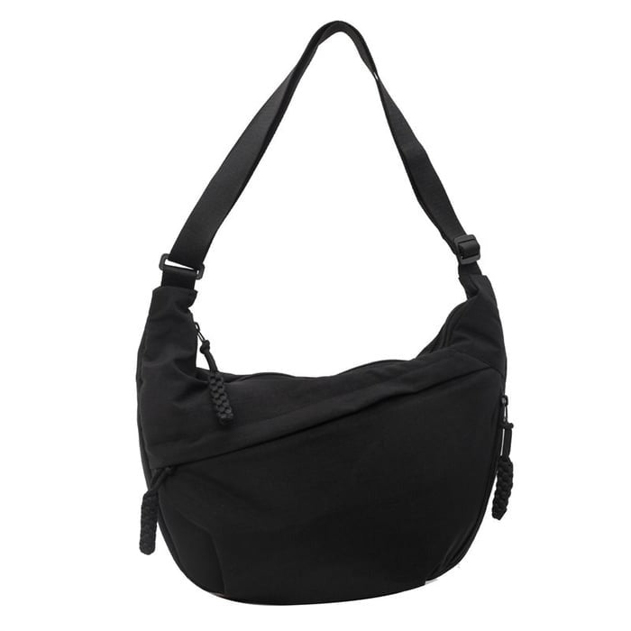 Women's Nylon Crossbody Bag With Zip Pockets