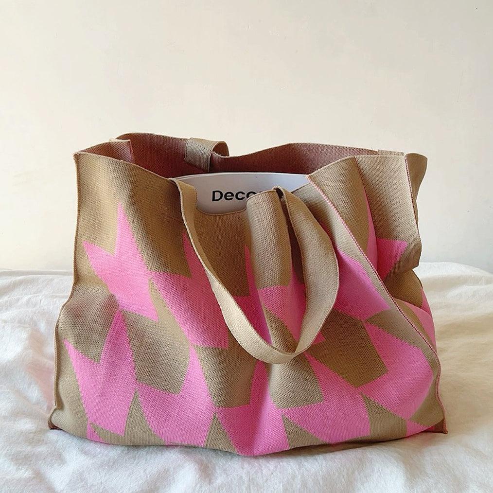 Women's Geometric Print Tote Bag Spacious Casual