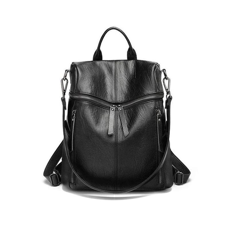 Leather Backpack With Tablet Storage for Work and Daily Use
