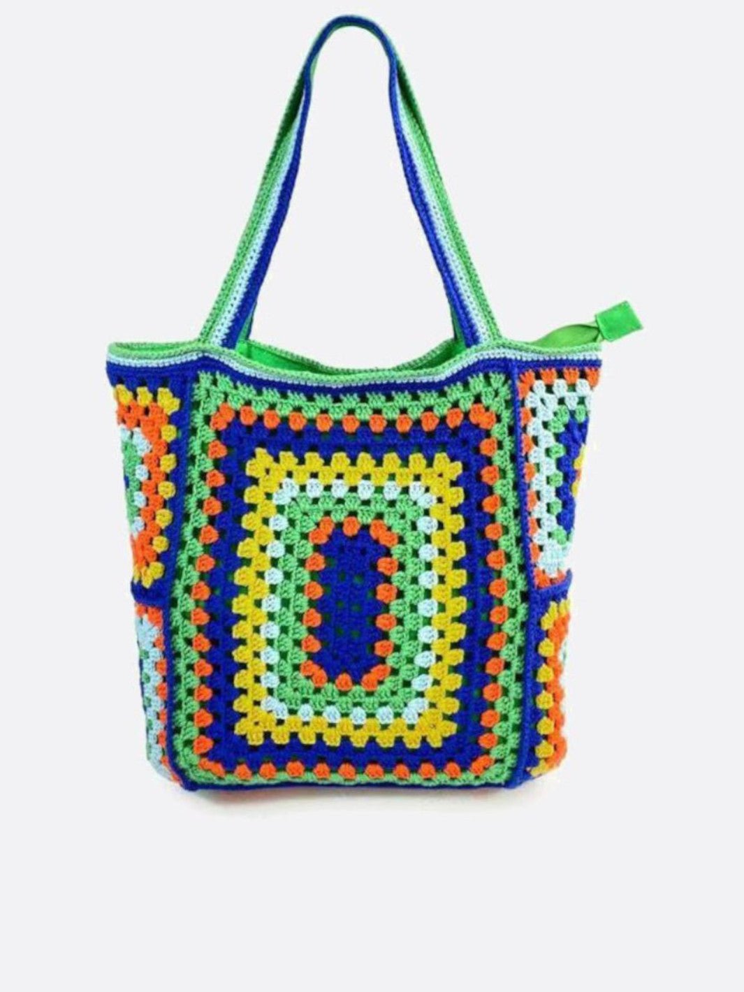 Large Cotton Crochet Beach Tote Bag