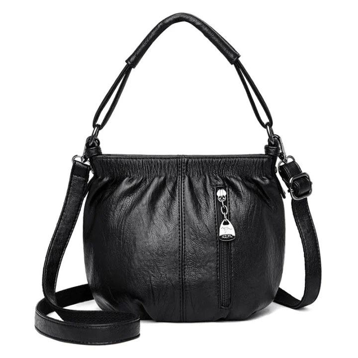 Women's Crossbody Shoulder Bag With Zipper Pockets