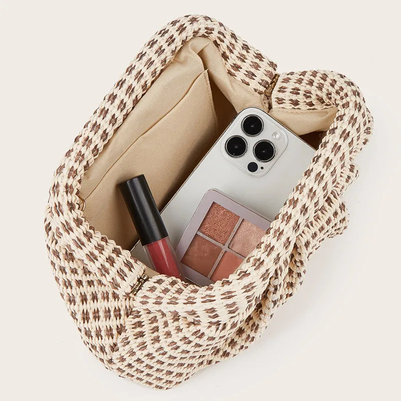 Woven Cloud Flower Handbag