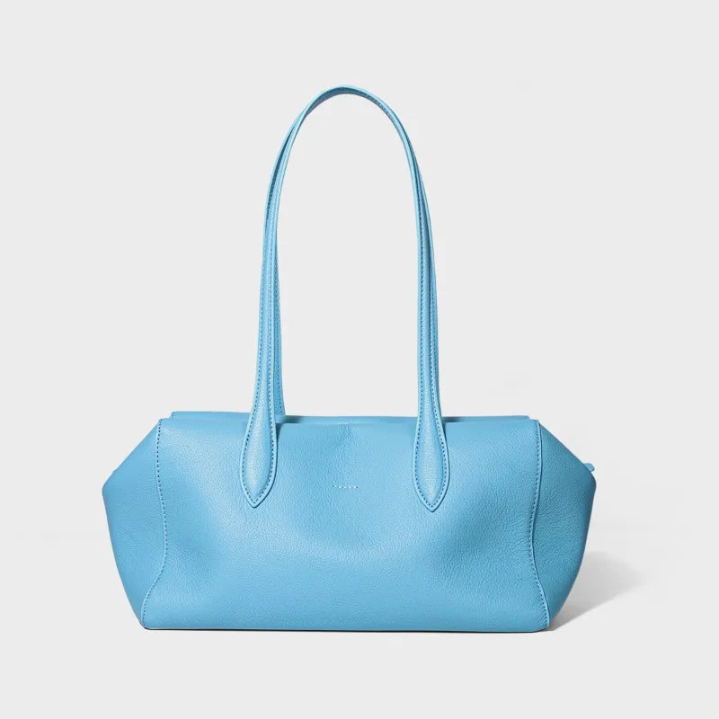 Top-Grain Cowhide Leather Underarm Shoulder Handbag Women's