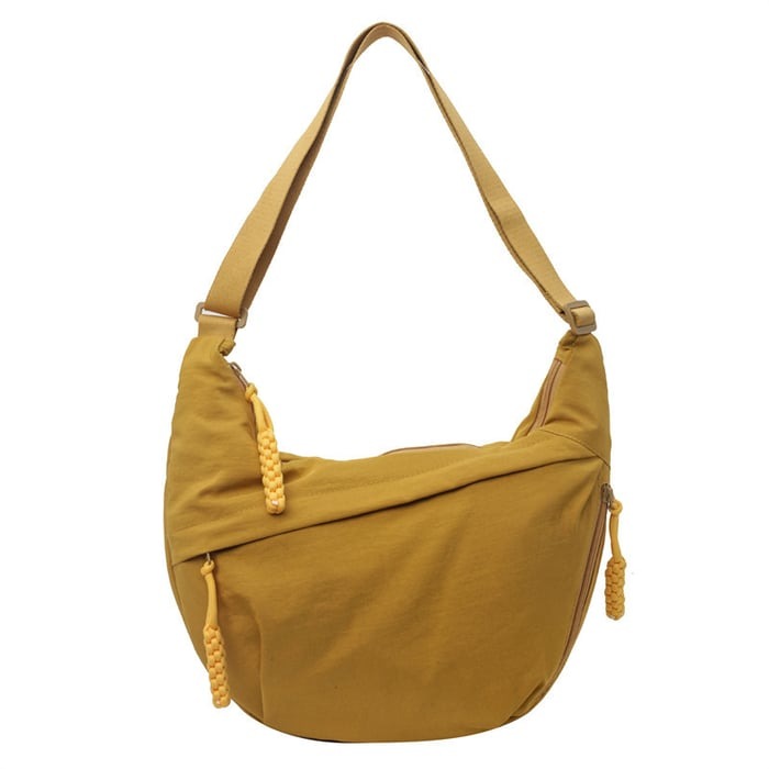 Women's Nylon Crossbody Bag With Zip Pockets