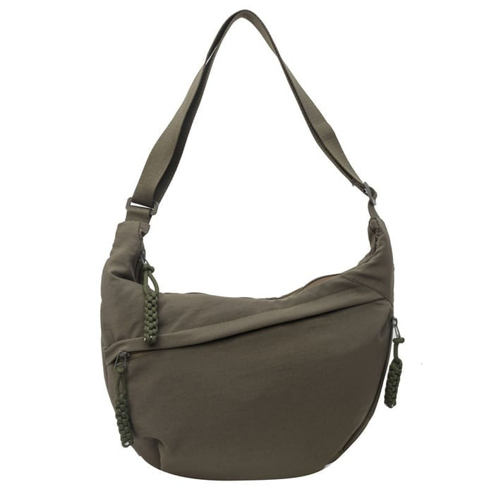 Women's Nylon Crossbody Bag With Zip Pockets