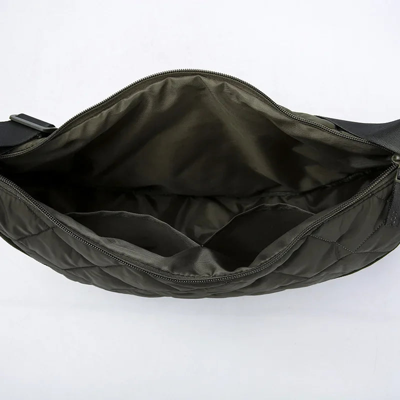 Half Moon Nylon Crossbody Bag