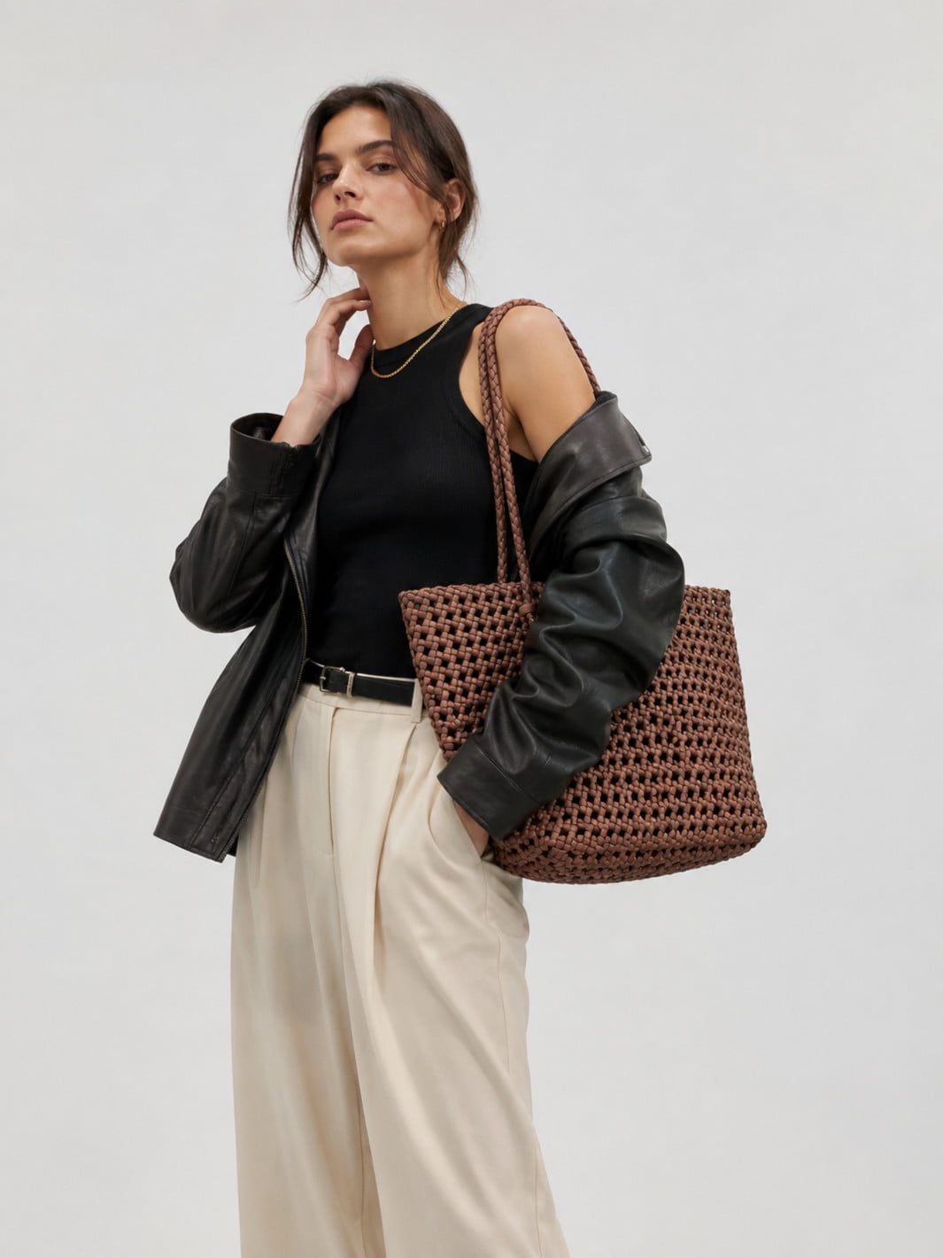 Boho Woven Tote Bag Beach Shoulder Bag