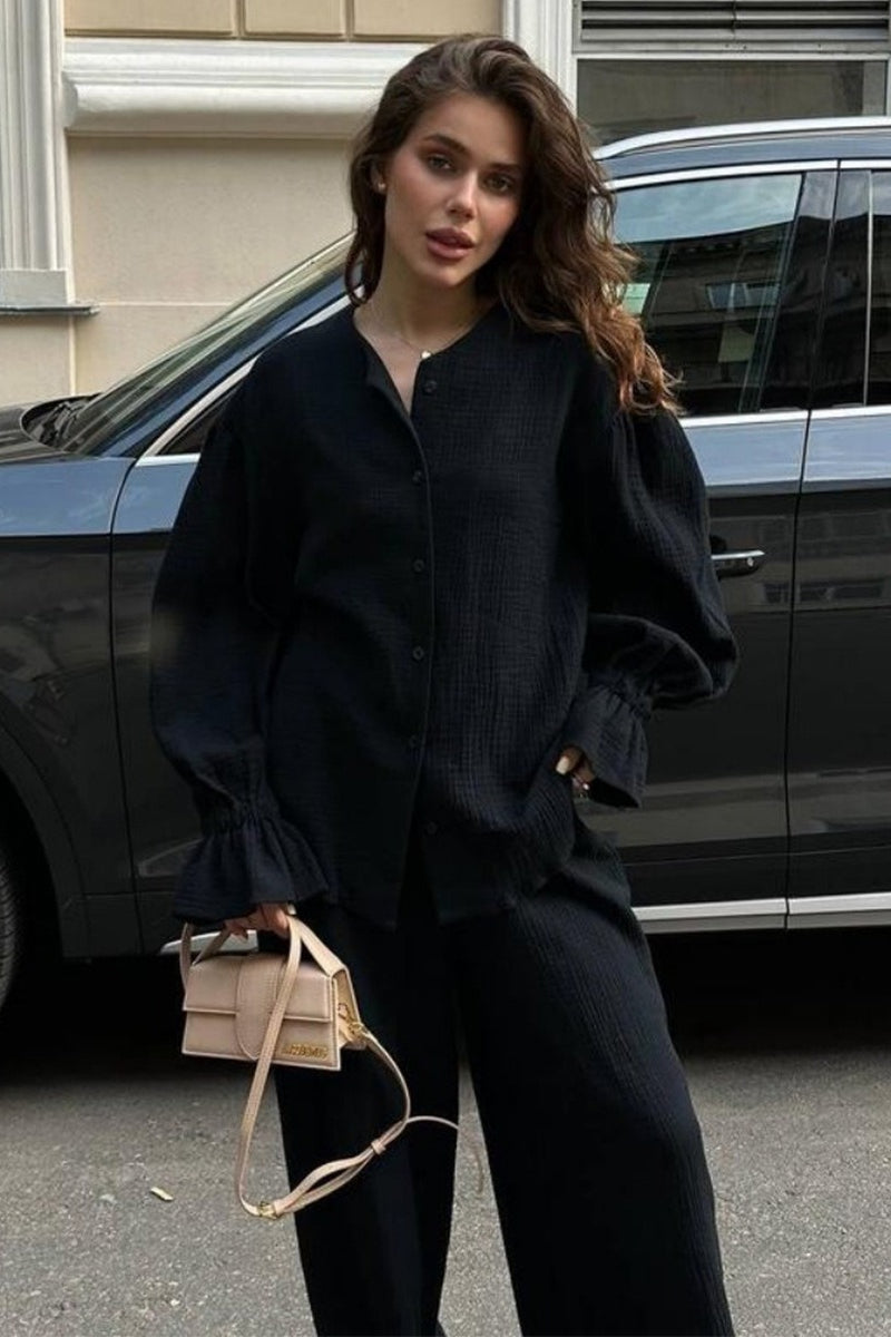 Women's casual two-piece set styled for comfortable everyday wear