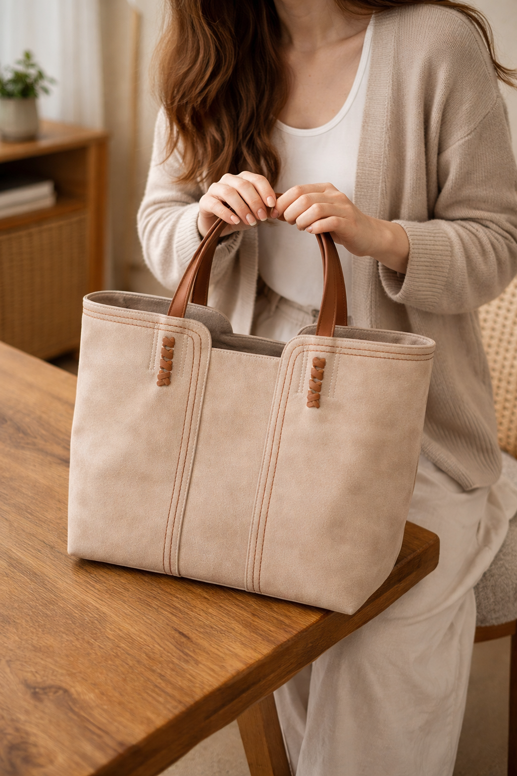 Structured Tote Handbag for Women