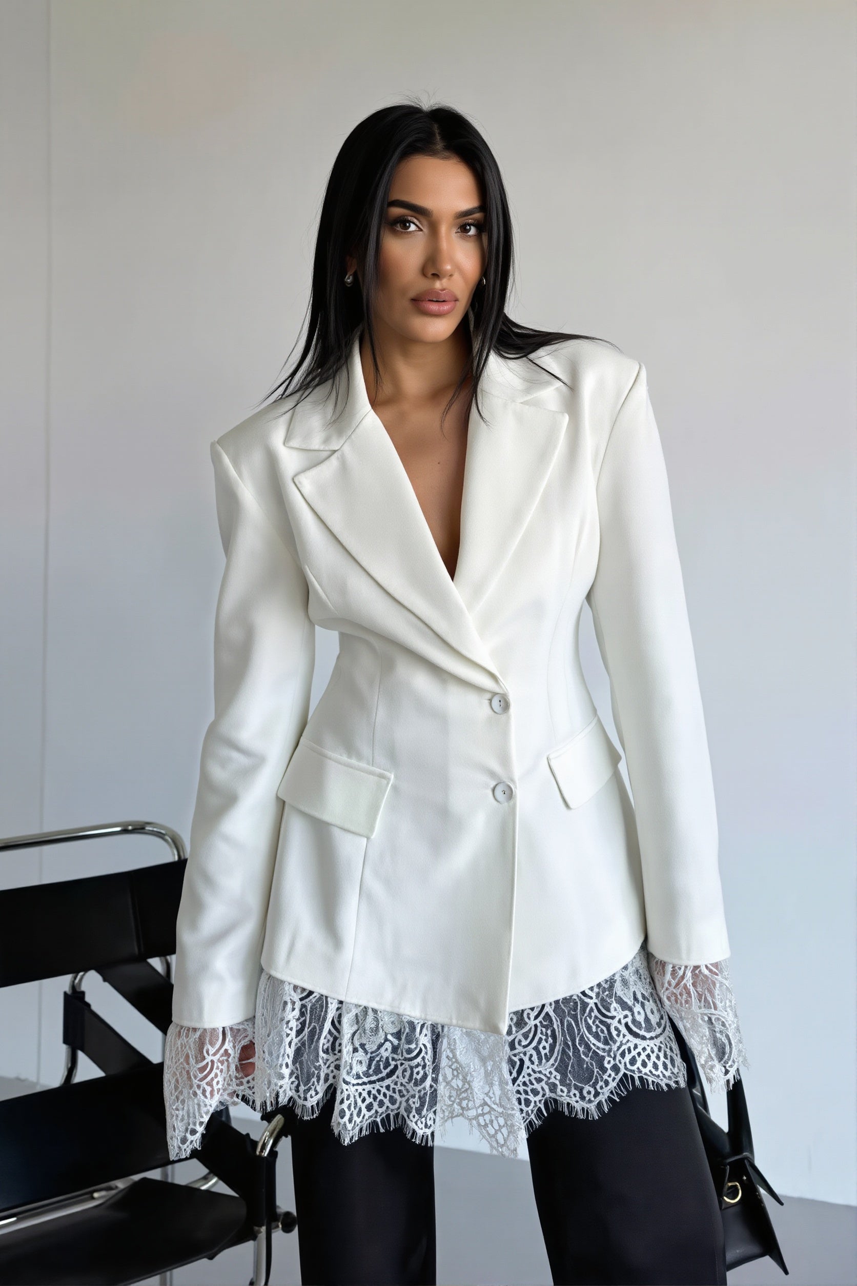 Blazer styled as an elegant layer for work or special events