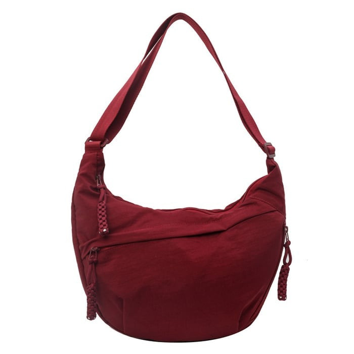 Women's Nylon Crossbody Bag With Zip Pockets