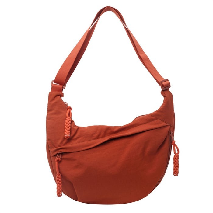 Women's casual nylon crossbody purse with organized zip pocket design