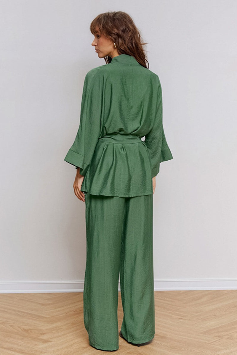 Women's pajama set styled for comfortable bedtime lounging
