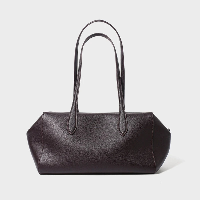 Top-Grain Cowhide Leather Underarm Shoulder Handbag Women's