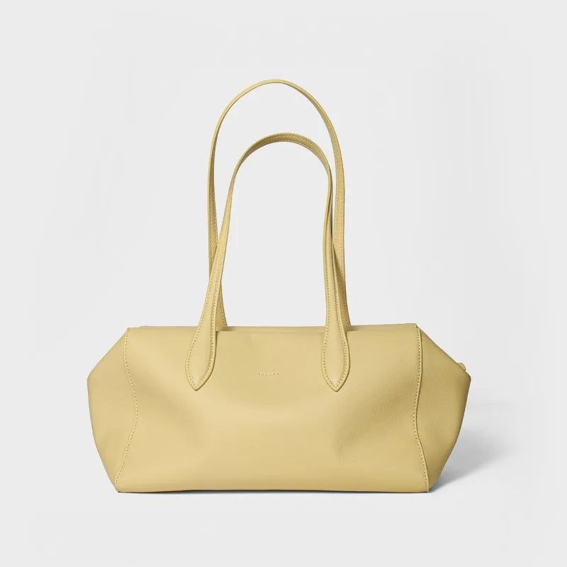 Top-Grain Cowhide Leather Underarm Shoulder Handbag Women's