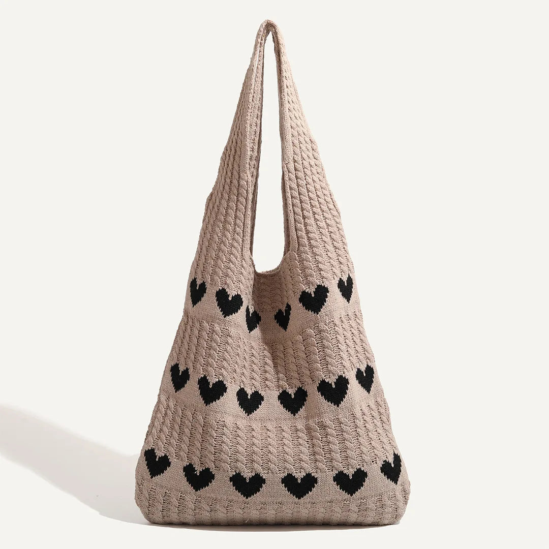 Woven Crochet Shoulder Tote Bag Large Capacity Summer Beach Handbag