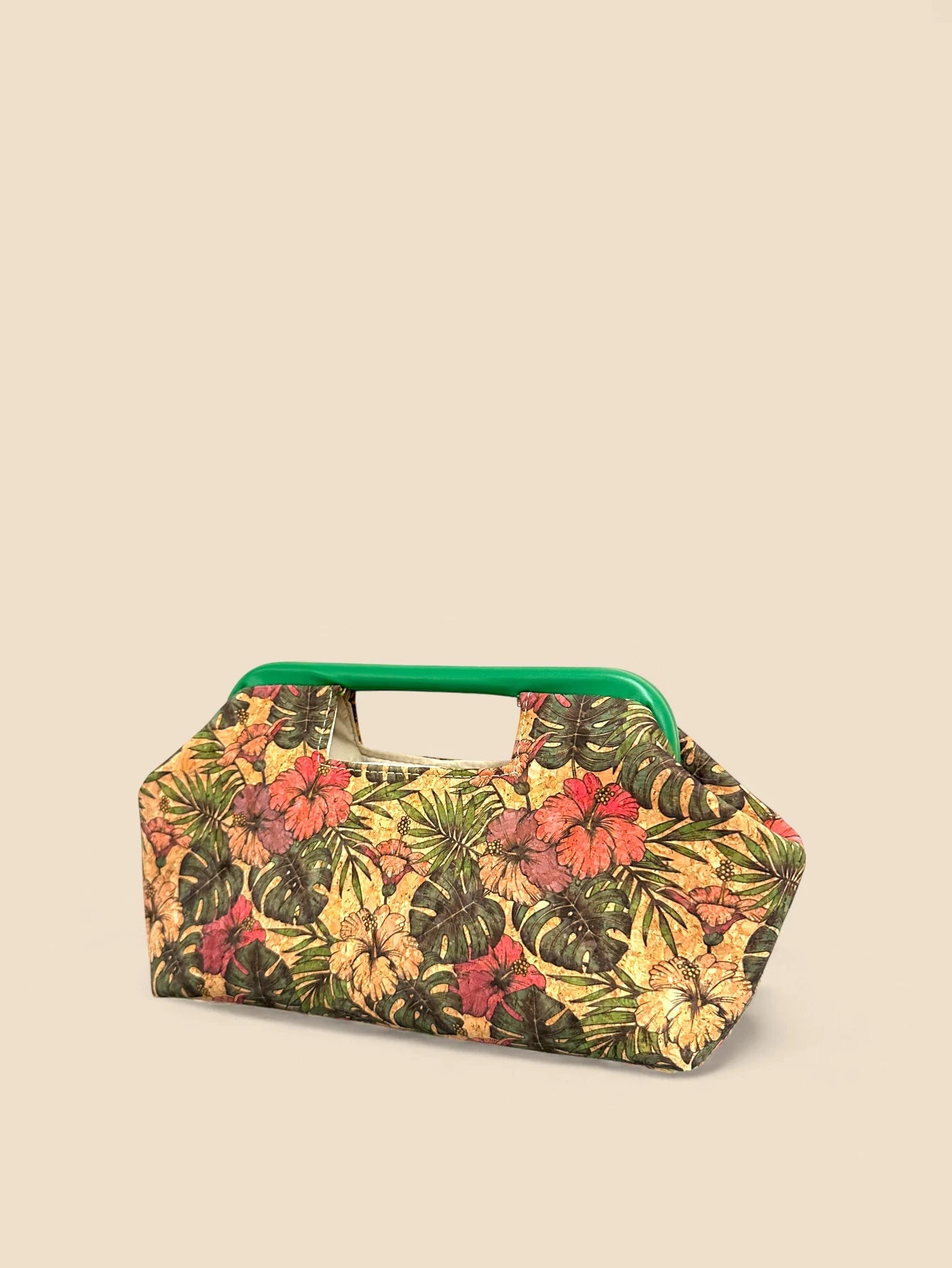 Tropical Floral Print Vintage Handbag