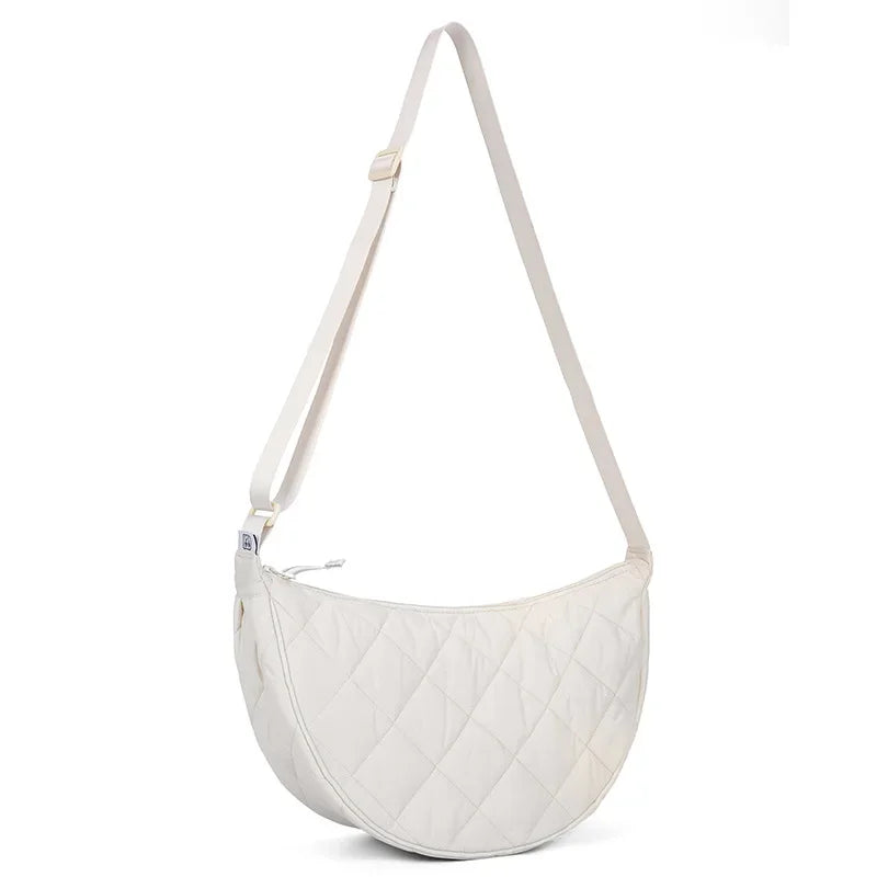 Half Moon Nylon Crossbody Bag
