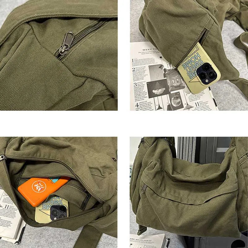 Women's Cotton Canvas Messenger Bag