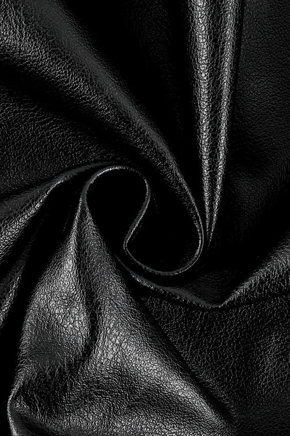 Cropped faux leather jacket styled as a versatile layer for casual outfits