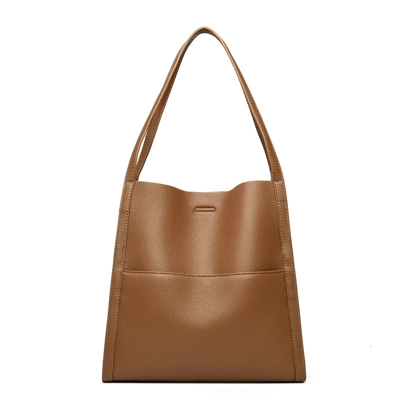 Classic Genuine Leather Crossbody Tote