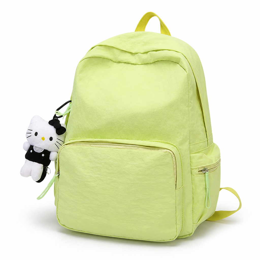 Backpack side view showing its durable, organized design