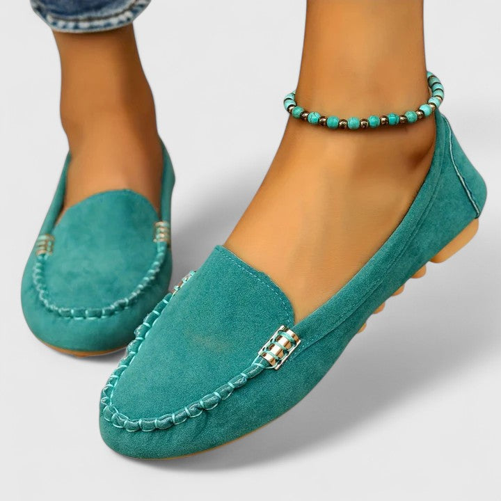 Women's Orthopedic Slip-On Loafers With Metal Accents