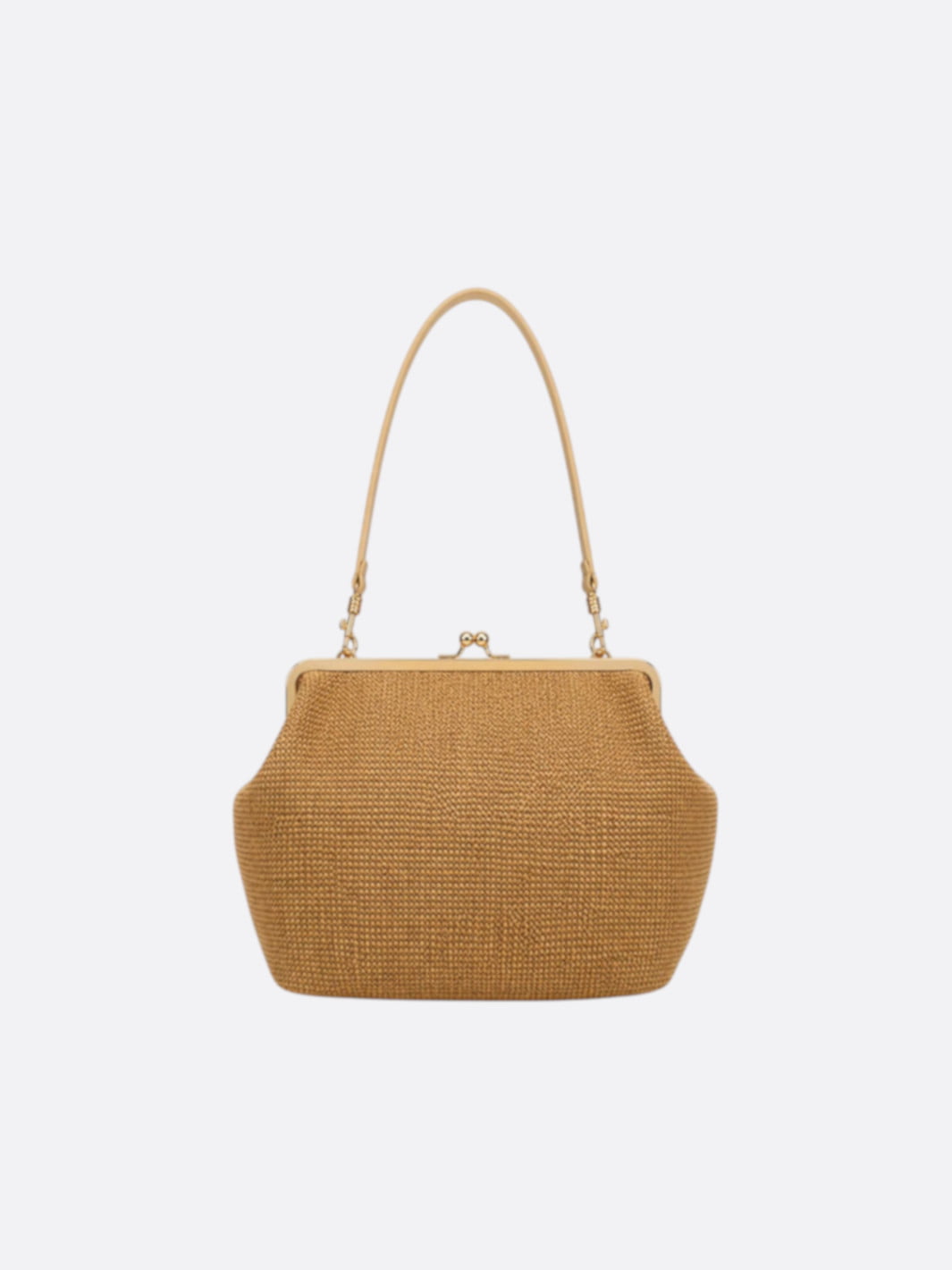 Woven Straw Bag with Coin Purse Closure