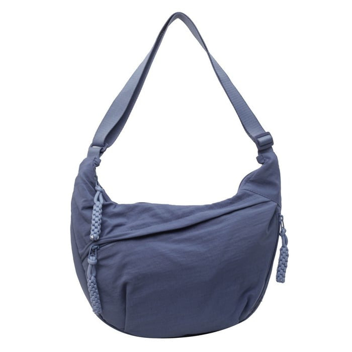 Women's Nylon Crossbody Bag With Zip Pockets
