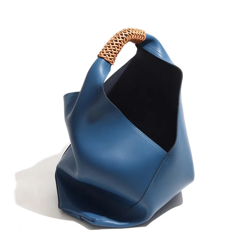 Genuine Leather Underarm Bag Large Capacity Shoulder Tote Women