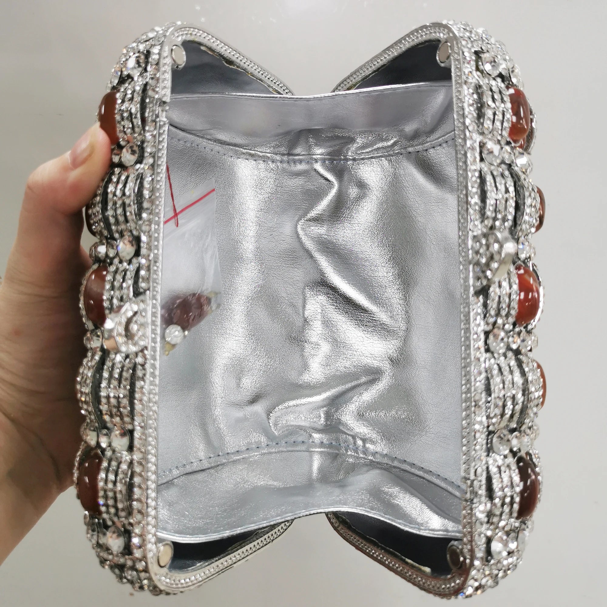 Golden Crystal Evening Clutch Bag