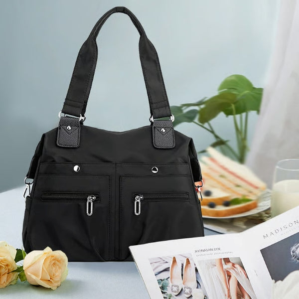 Lightweight multi-pocket tote bag suitable for laptop and essentials