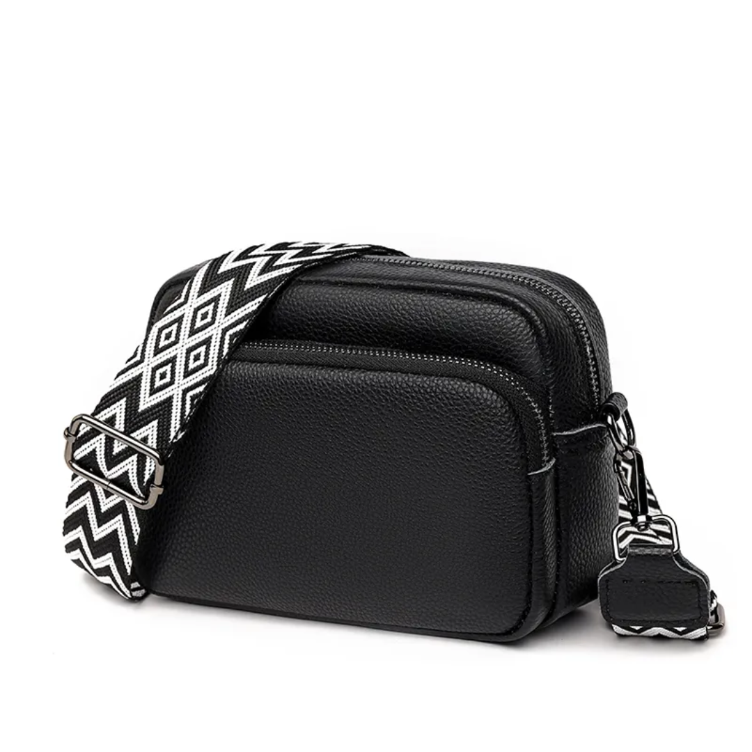 Women's Leather Messenger Bag With Adjustable Strap