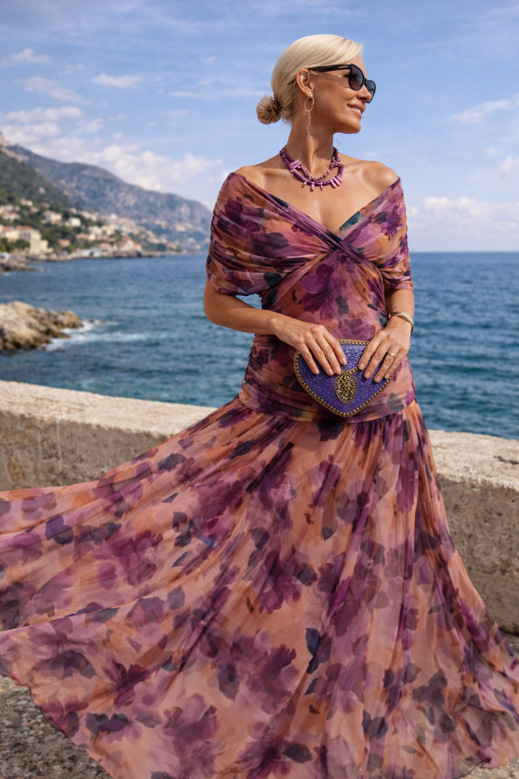 Women's V-Neck Maxi Dress for Weddings and Special Events