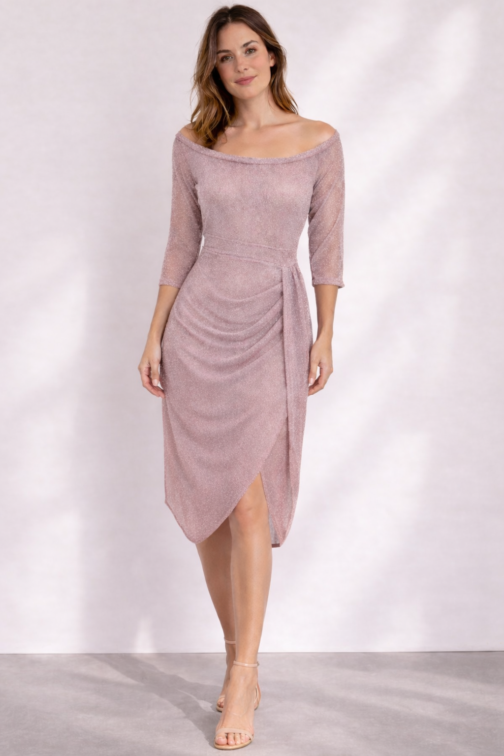 Elegant celebration dress photographed from the back