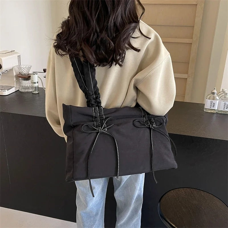 Bag Robe Ribbon Olives Ribbon Shoulder Bag