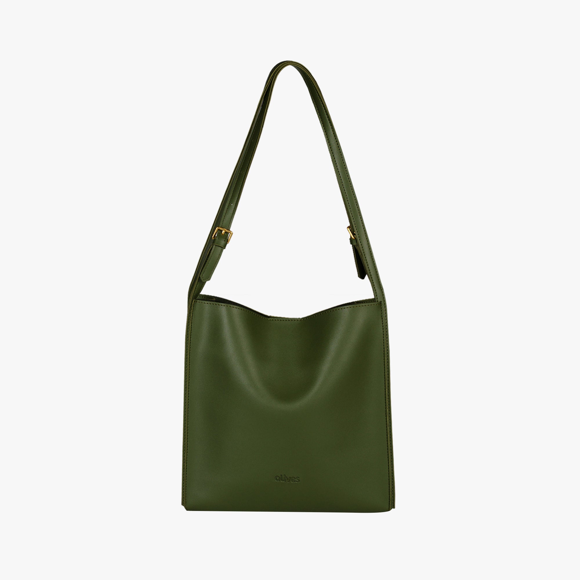 Taxidermy Liz Large Pebble Leather Tote Bag, Womens, Olive