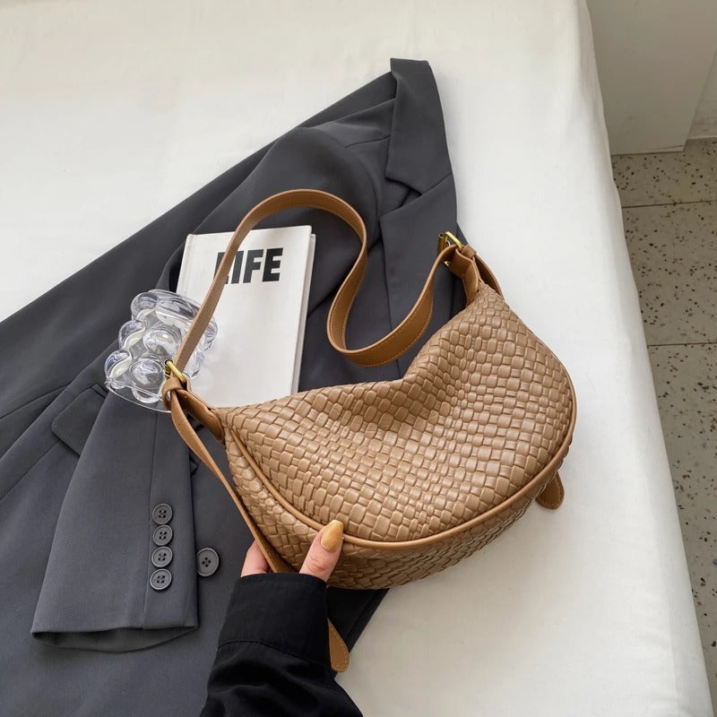 Half Moon Shape Woven Bag