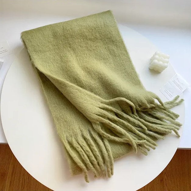 Oversized Winter Scarf Soft Solid-Color Wrap