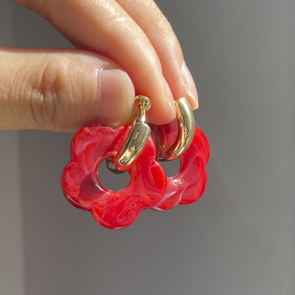 Floral Resin Earrings