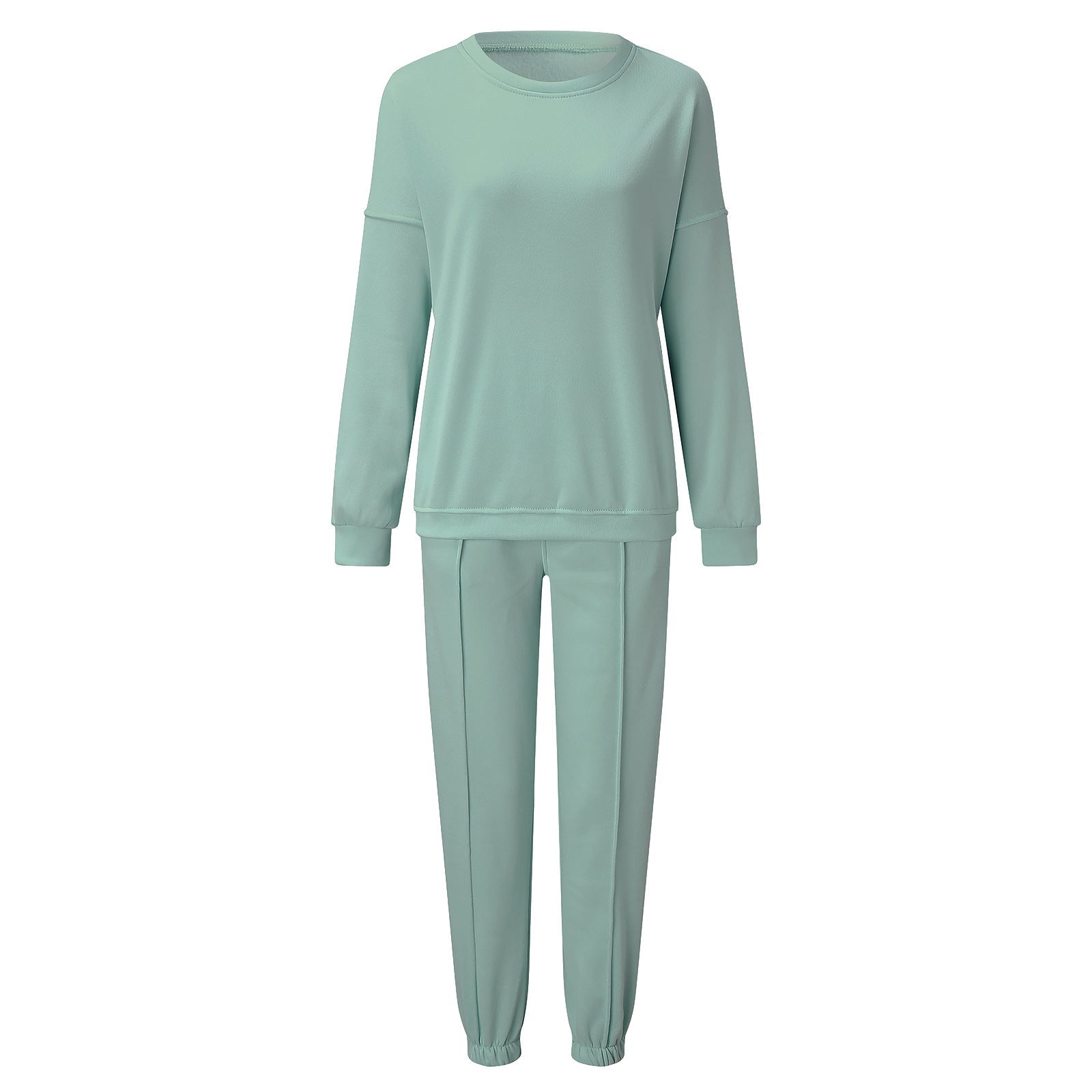 Women's Vintage-Washed Lounge Set With Wide-Leg Pants
