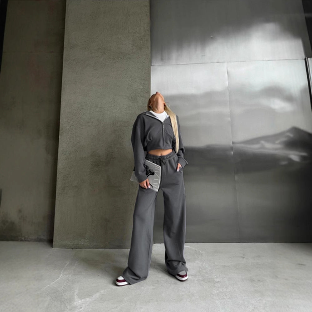 Wide-leg lounge pants from a matching women's two-piece set