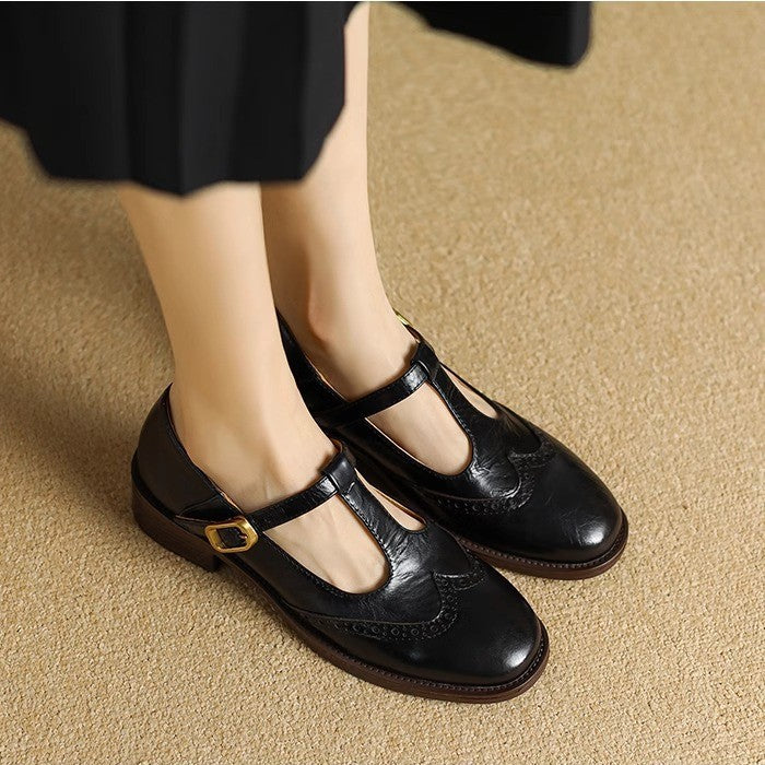 Pair of women's classic pumps displayed at an angle