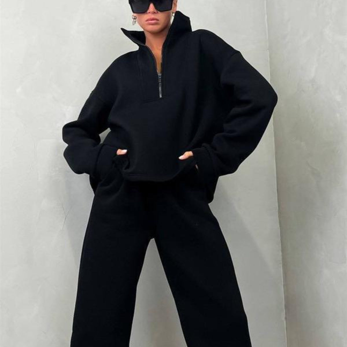 Women's matching loungewear set styled for relaxed everyday wear