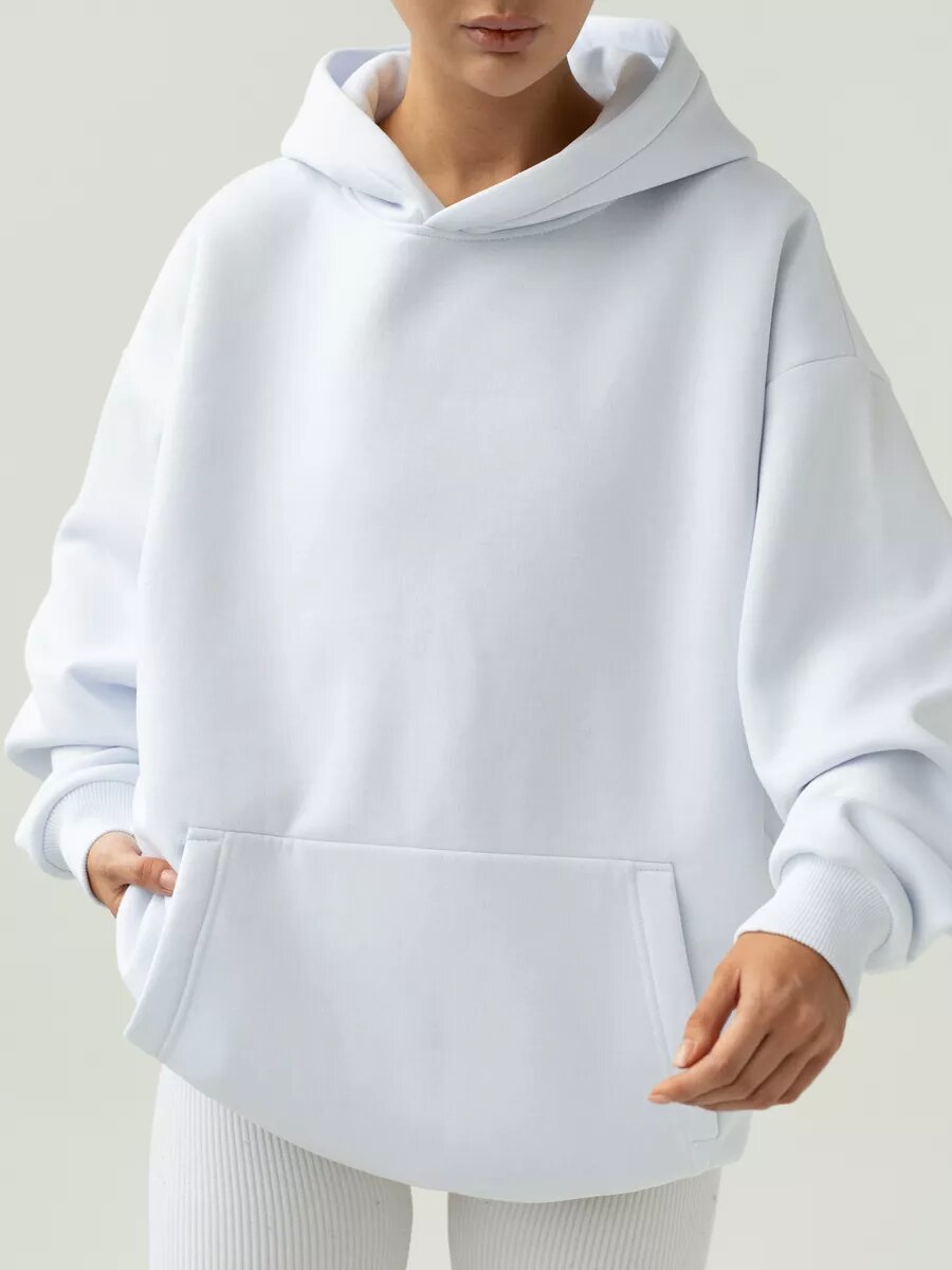 Women's Oversized Fleece Hoodie With Kangaroo Pocket