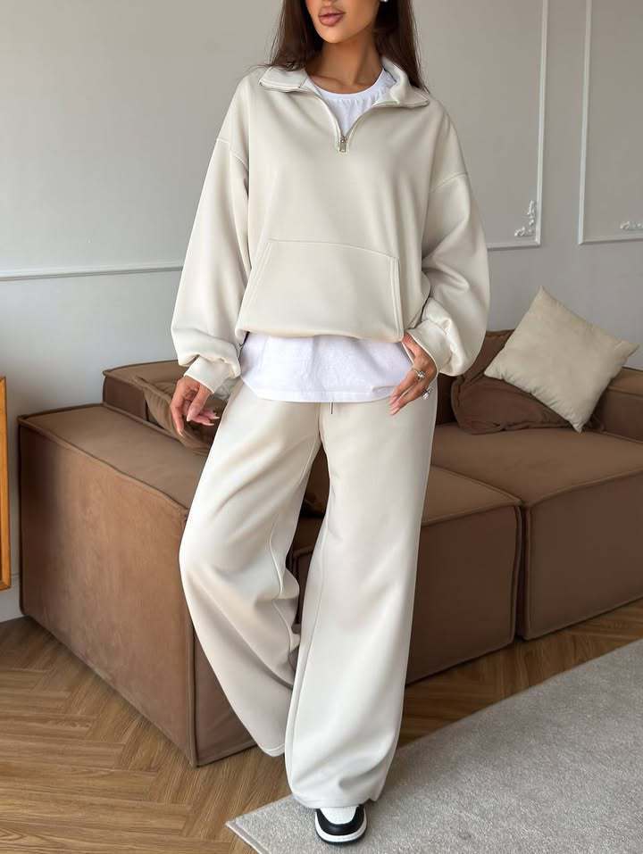 Women's matching loungewear set styled for relaxed everyday wear